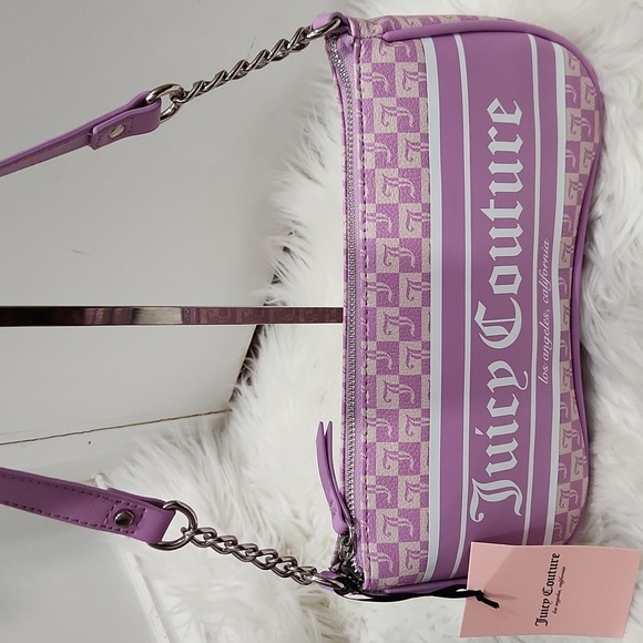 💜🔹️Juicy Couture🔹️ violet tulle fashionista shoulder bag + wallet Bundle Set - Picture 4 of 10